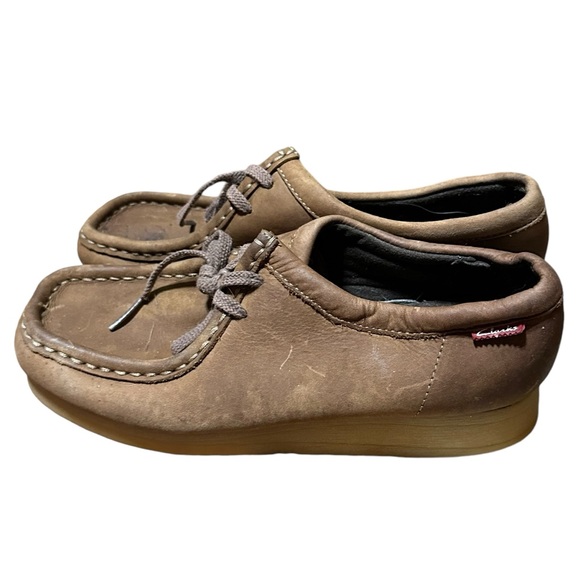 Clarks Wallabee Shoes Womens 6 M Padmora Oxford Moccasins 60499 Brown Leather - Picture 2 of 8